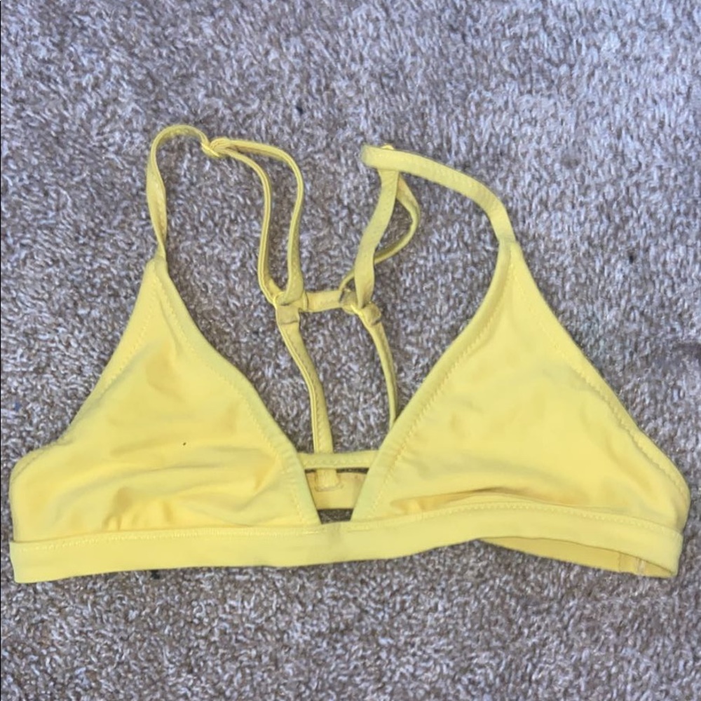 yellow bathing suit top!